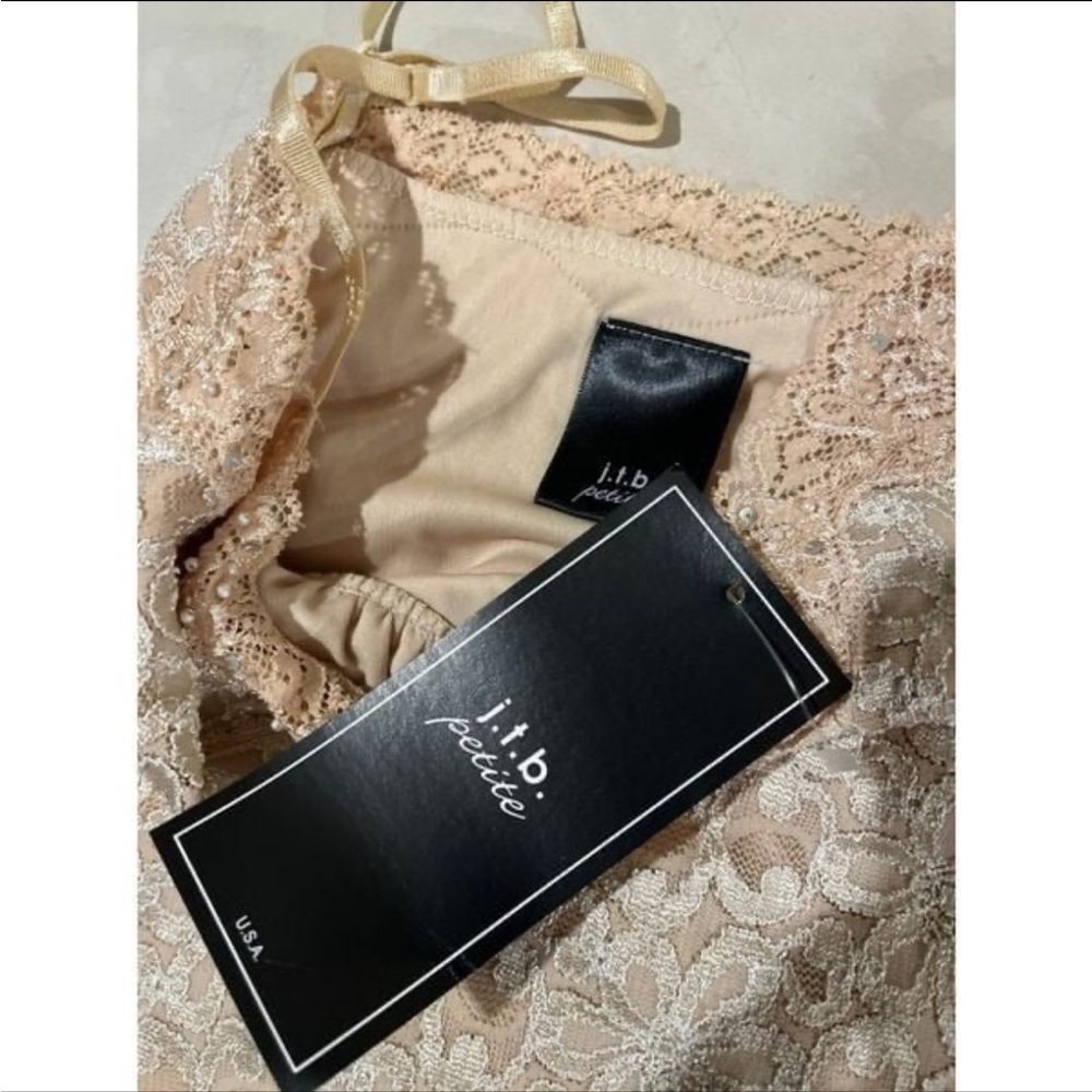 NWT JTB Beige sleeveless shirt petite small stretchy 1538 - Picture 2 of 3